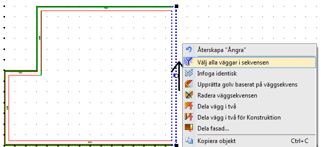 8... Kapitel 2 13.08.2012 Vägg/golv DDS-CAD Arkitekt 7 Hur när det inte stämmer... Är resultatet annorlunda än det som visas i ovanstående skärmbild, kan väggarna redigeras, ev.