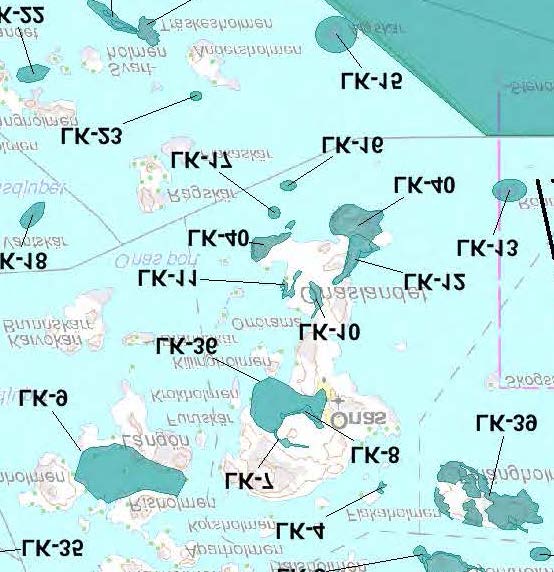 3 UTGÅNGSPUNKTER 3.1 Utredning om förhållandena/nuläget i planområdet 3.1.1 Allmän beskrivning av området Hela planområdet är obebyggt och representerar fint Onas skärgård.