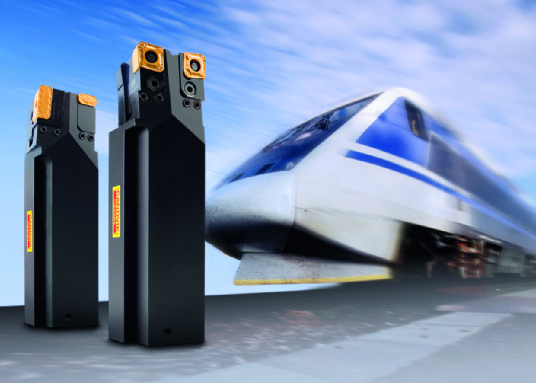 OMSVARVNING AV JÄRNVÄGSHJUL Omsvarvning av järnvägshjul Sandvik Coromants verktygssystem för omsvarvning av järnvägshjul består av hållare med utbytbara skärlägen för tangentiella skär.