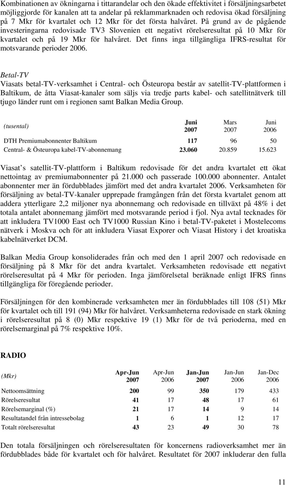 Det finns inga tillgängliga IFRS-resultat för motsvarande perioder.