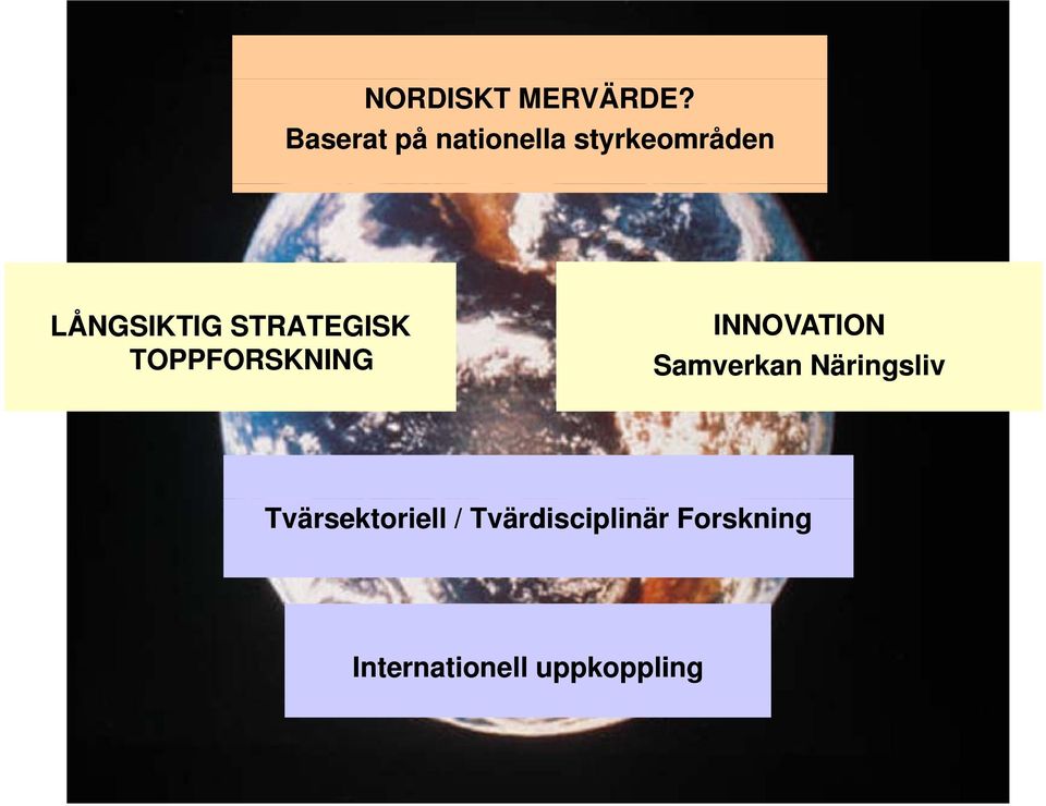 STRATEGISK TOPPFORSKNING INNOVATION Samverkan