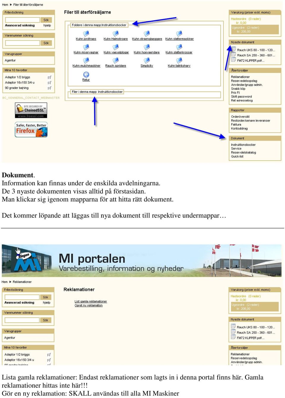 Man klickar sig igenom mapparna för att hitta rätt dokument.