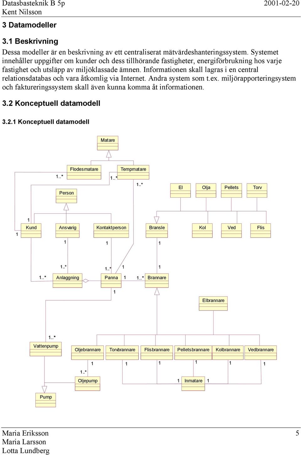 Informationen skall lagras i en central relationsdatabas och vara åtkomlig via Internet. Andra system som t.ex. miljörapporteringsystem och faktureringssystem skall även kunna komma åt informationen.