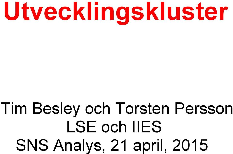 Persson LSE och IIES
