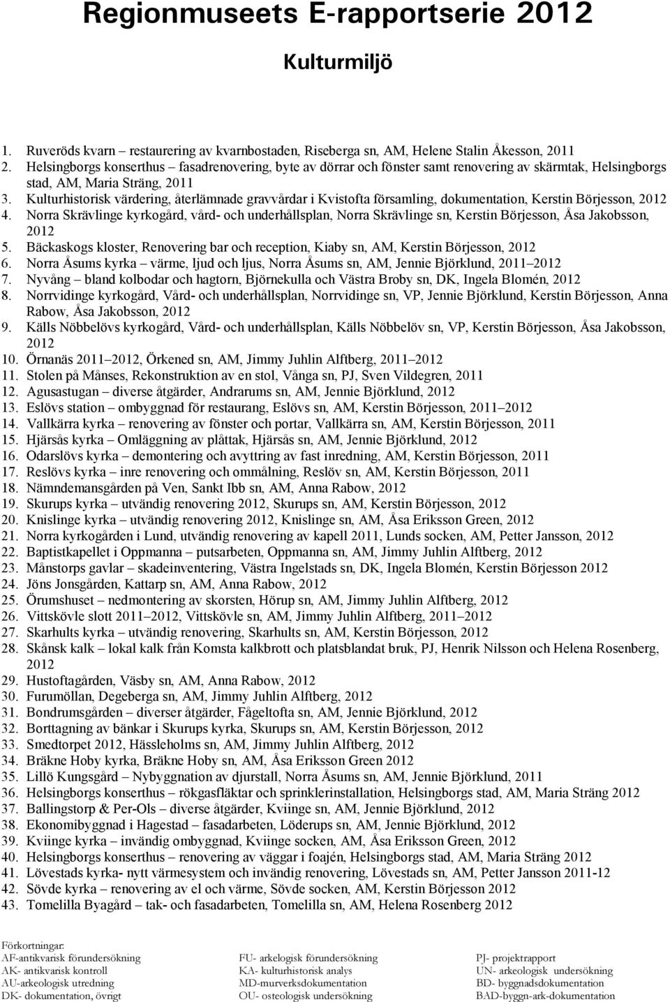 Kulturhistorisk värdering, återlämnade gravvårdar i Kvistofta församling, dokumentation, Kerstin Börjesson, 2012 4.