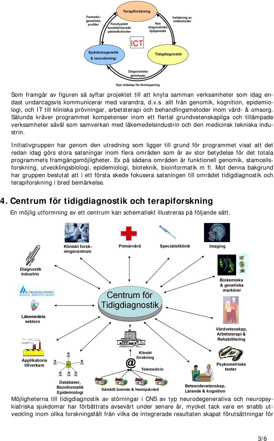 varandra, d.v.s. allt från genomik, kognition, epidemiologi, och IT till kliniska prövningar, arbetsterapi och behandlingsmetoder inom vård- & omsorg.