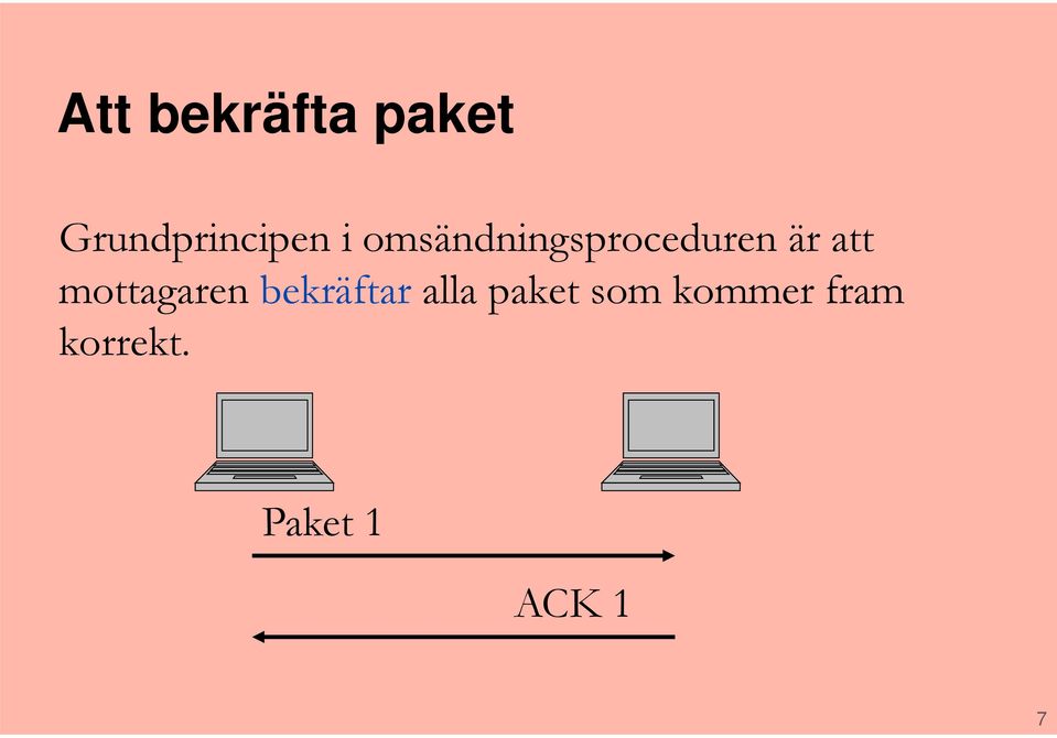 mottagaren bekräftar alla paket