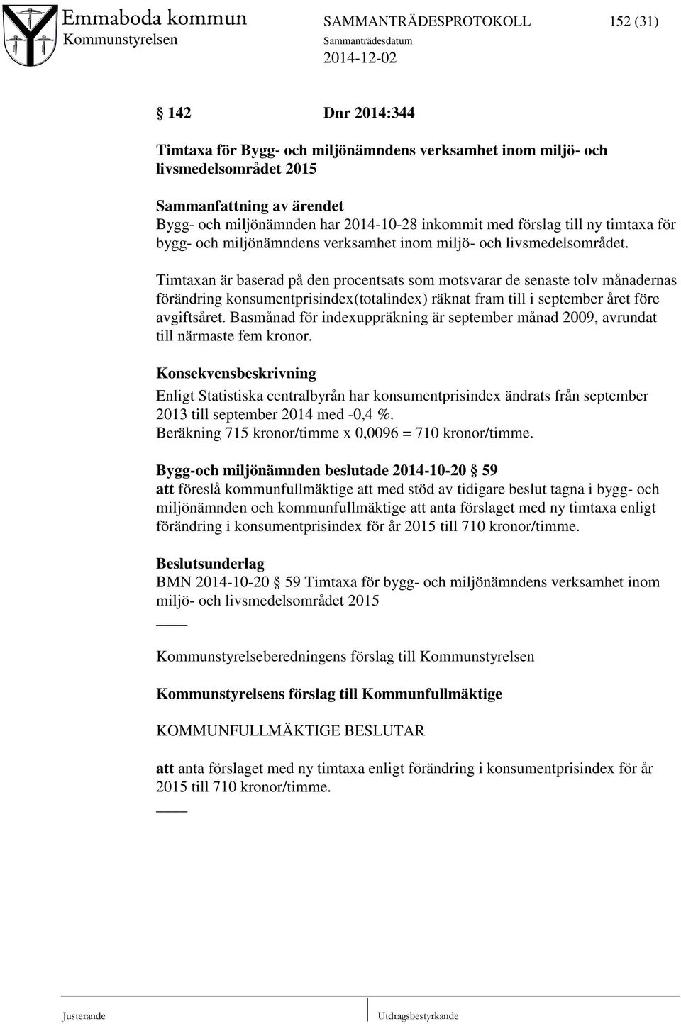 Timtaxan är baserad på den procentsats som motsvarar de senaste tolv månadernas förändring konsumentprisindex(totalindex) räknat fram till i september året före avgiftsåret.