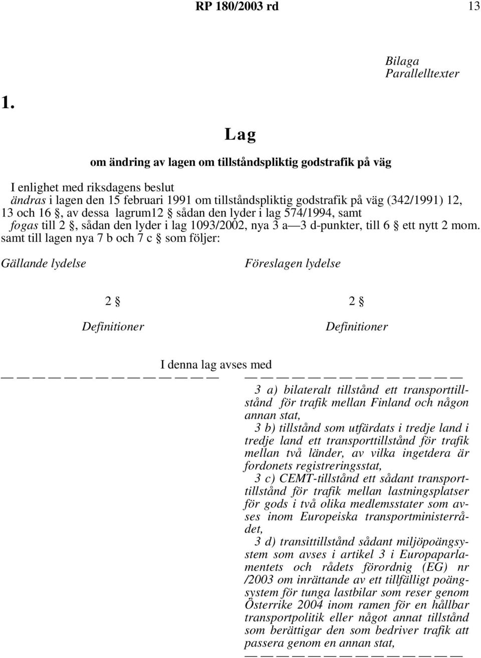 dessa lagrum12 sådan den lyder i lag 574/1994, samt fogas till 2, sådan den lyder i lag 1093/2002, nya 3 a 3 d-punkter, till 6 ett nytt 2 mom.