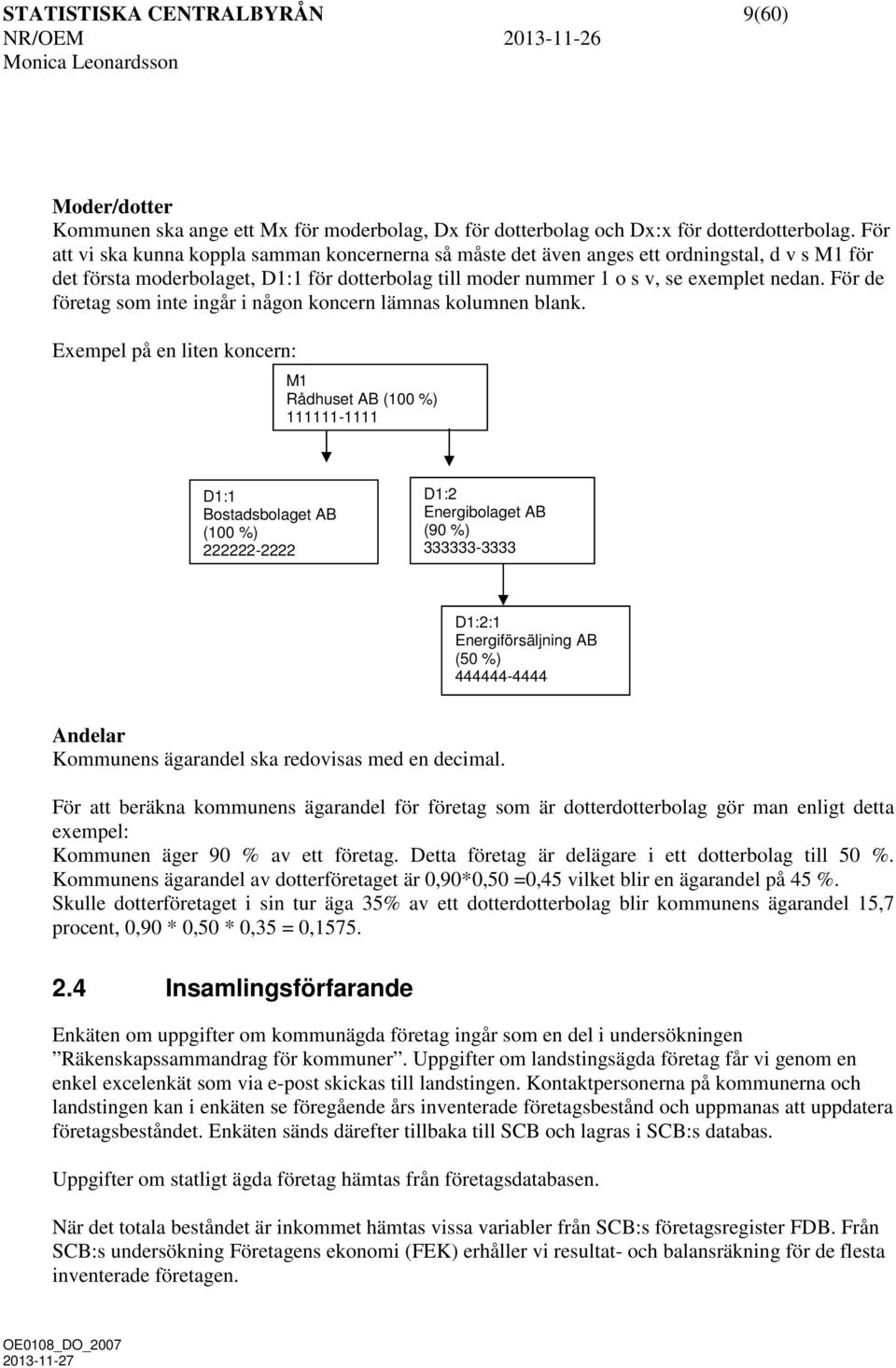 För de företag som inte ingår i någon koncern lämnas kolumnen blank.