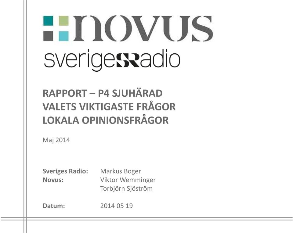 Sveriges Radio: Novus: Markus Boger