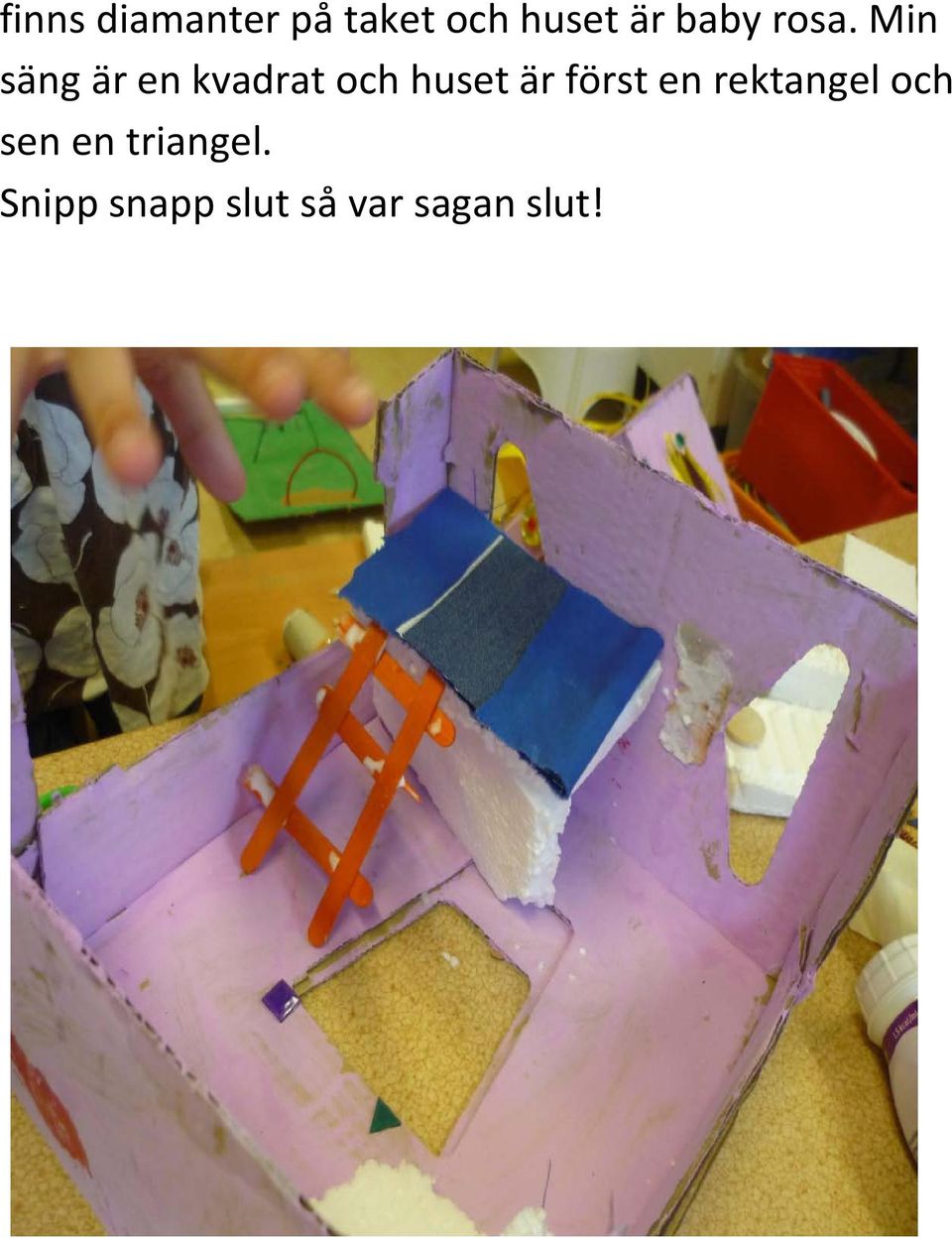Min säng är en kvadrat och huset är