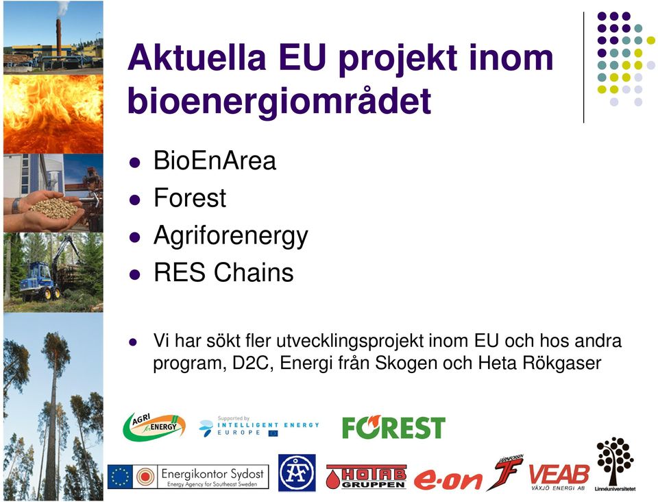 har sökt fler utvecklingsprojekt inom EU och