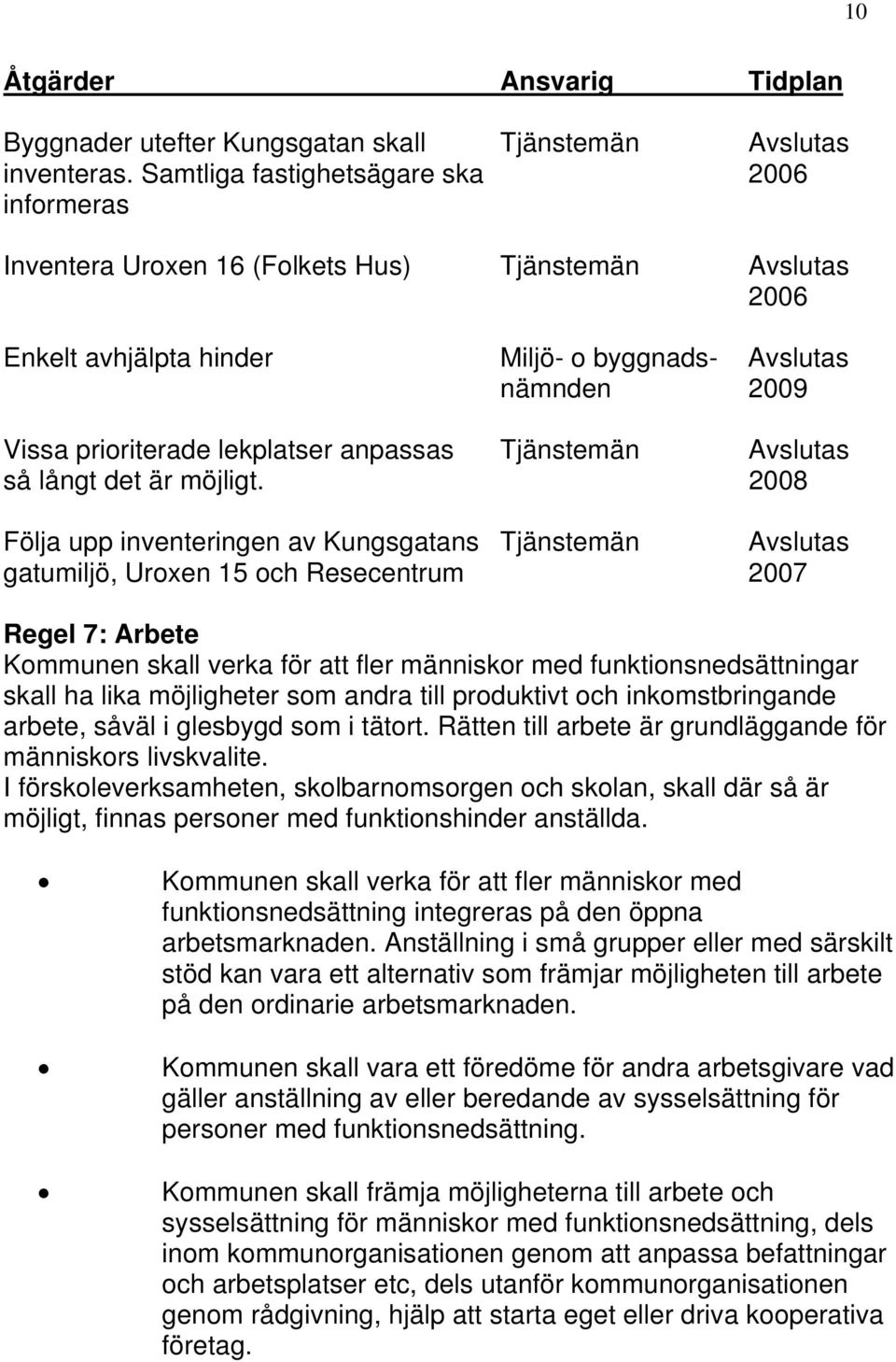 anpassas Tjänstemän Avslutas så långt det är möjligt.