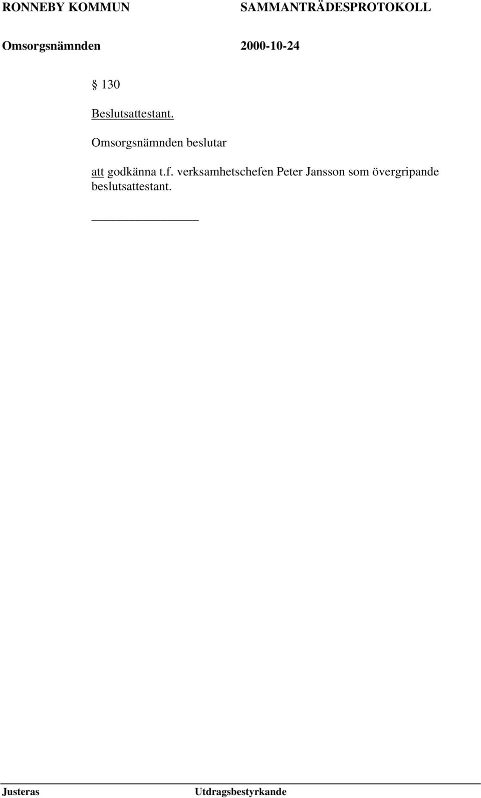 verksamhetschefen Peter