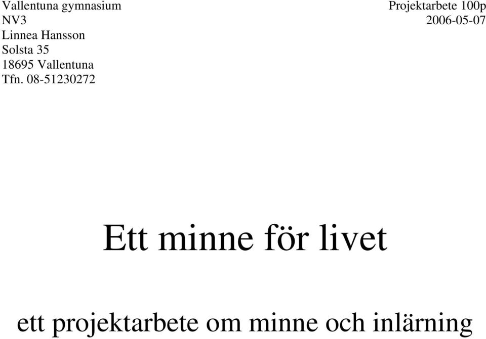 Vallentuna Tfn.