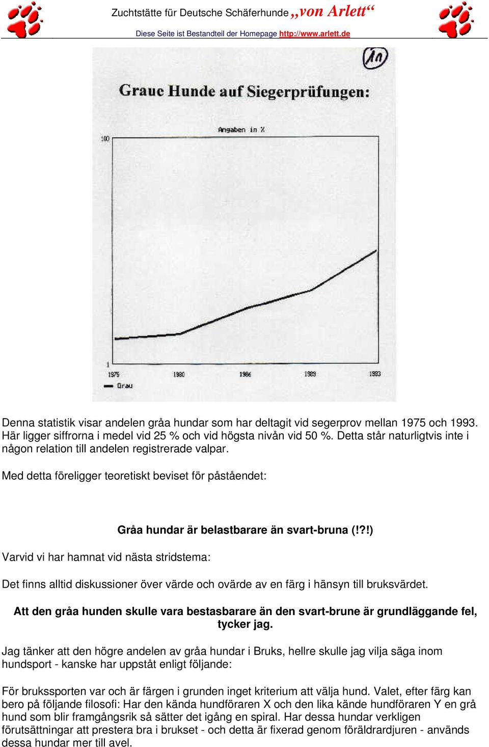 Med detta föreligger teoretiskt beviset för påståendet: Varvid vi har hamnat vid nästa stridstema: Gråa hundar är belastbarare än svart-bruna (!