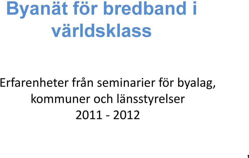 från seminarier för byalag,
