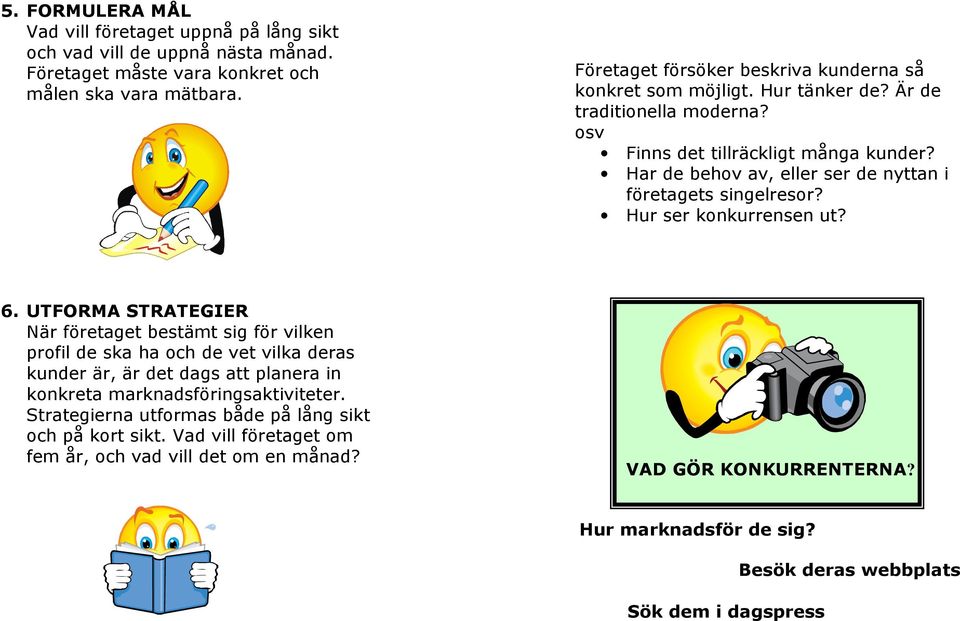 Har de behov av, eller ser de nyttan i företagets singelresor? Hur ser konkurrensen ut? 6.