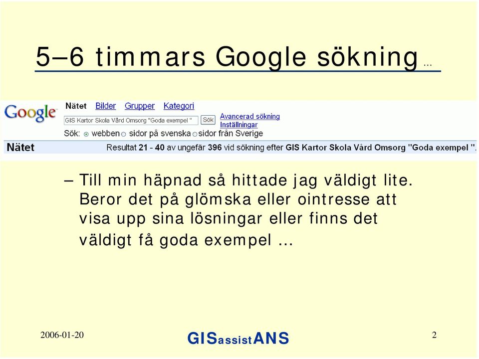 Beror det på glömska eller ointresse att