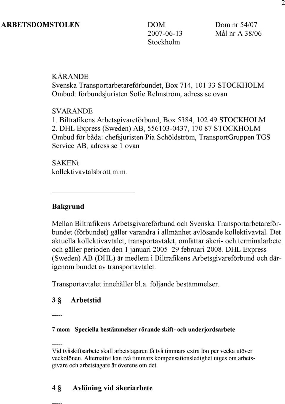 DHL Express (Sweden) AB, 556103-0437, 170 87 STOCKHOLM Omb
