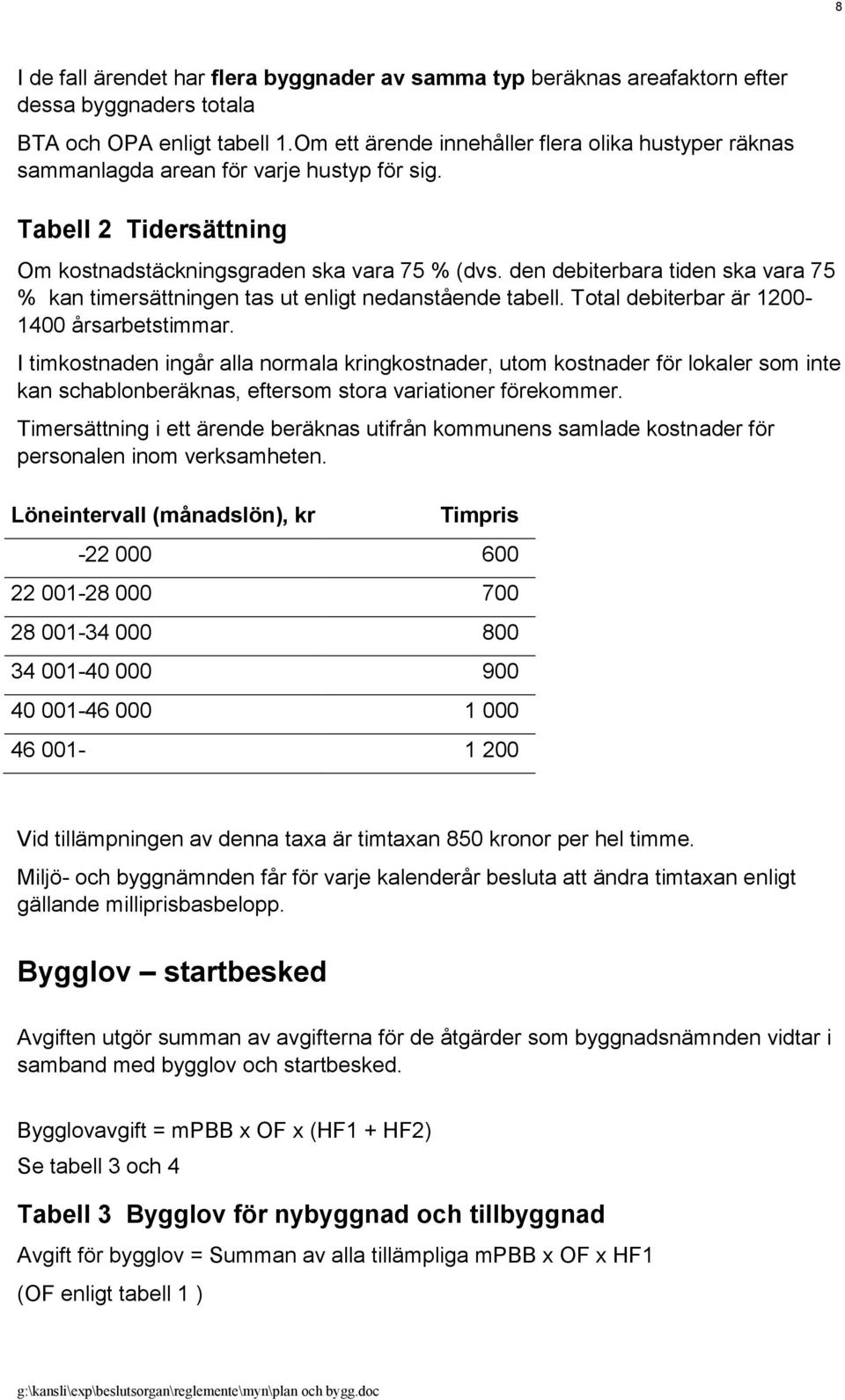 den debiterbara tiden ska vara 75 % kan timersättningen tas ut enligt nedanstående tabell. Total debiterbar är 1200-1400 årsarbetstimmar.