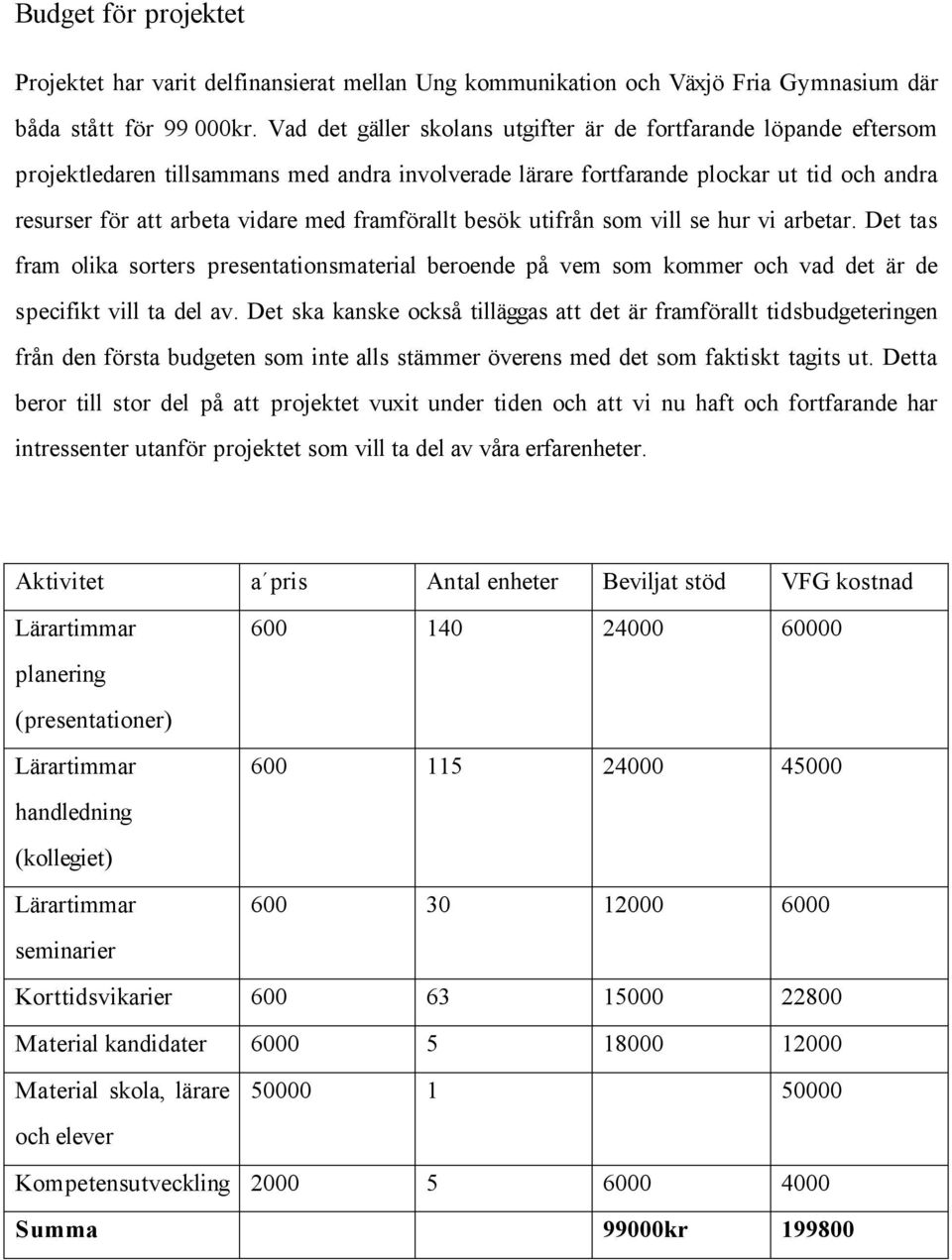 framförallt besök utifrån som vill se hur vi arbetar. Det tas fram olika sorters presentationsmaterial beroende på vem som kommer och vad det är de specifikt vill ta del av.