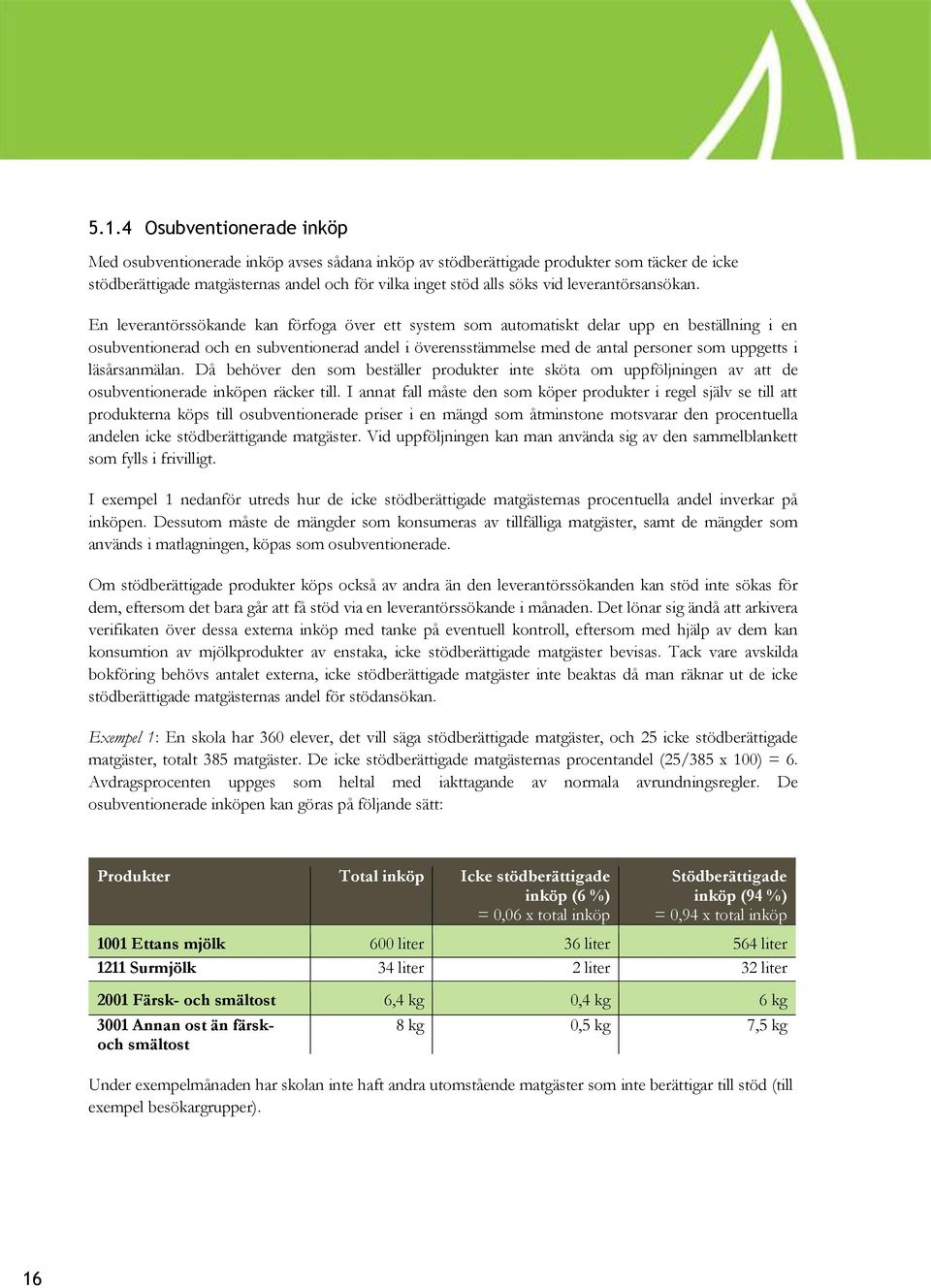 En leverantörssökande kan förfoga över ett system som automatiskt delar upp en beställning i en osubventionerad och en subventionerad andel i överensstämmelse med de antal personer som uppgetts i