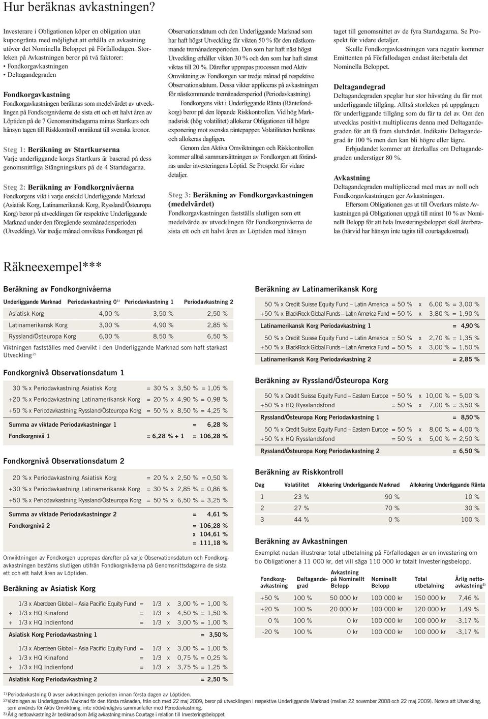 ett och ett halvt åren av Löptiden på de 7 Genomsnittsdagarna minus Startkurs och hänsyn tagen till Riskkontroll omräknat till svenska kronor.