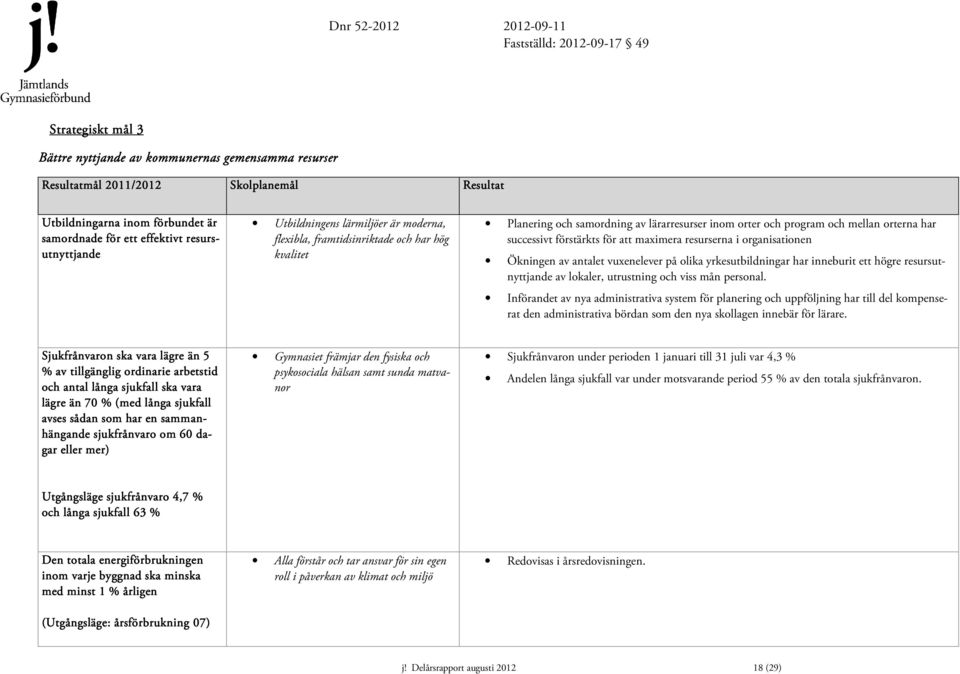 att maximera resurserna i organisationen Ökningen av antalet vuxenelever på olika yrkesutbildningar har inneburit ett högre resursutnyttjande av lokaler, utrustning och viss mån personal.