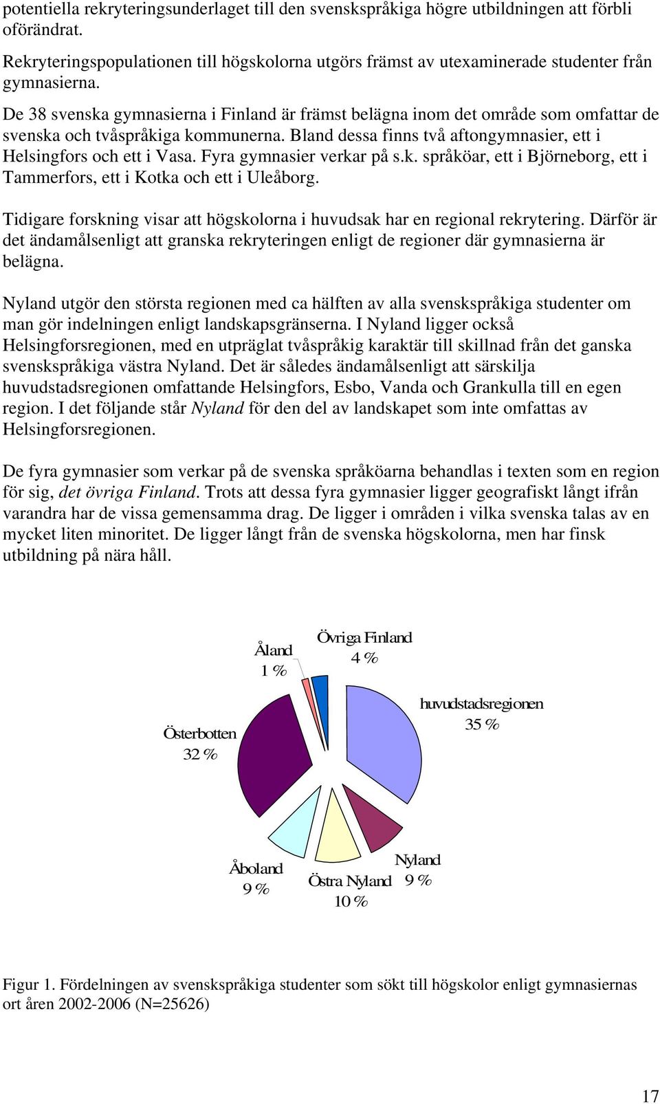 De 38 svenska gymnasierna i Finland är främst belägna inom det område som omfattar de svenska och tvåspråkiga kommunerna. Bland dessa finns två aftongymnasier, ett i Helsingfors och ett i Vasa.
