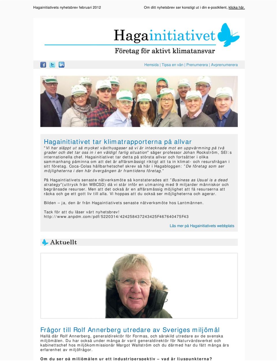 tar oss in i en väldigt farlig situation" säger professor Johan Rockström, SEI:s internationella chef.