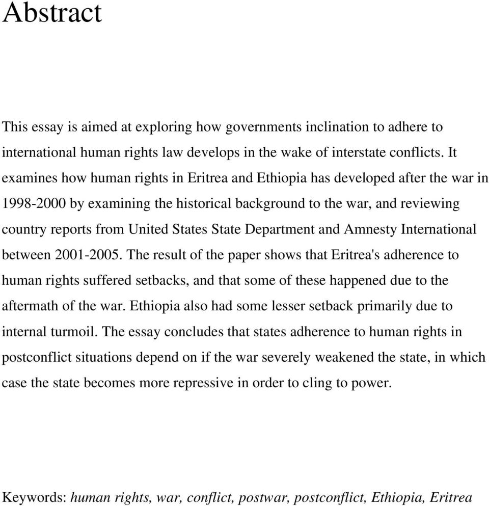 Department and Amnesty International between 2001-2005.