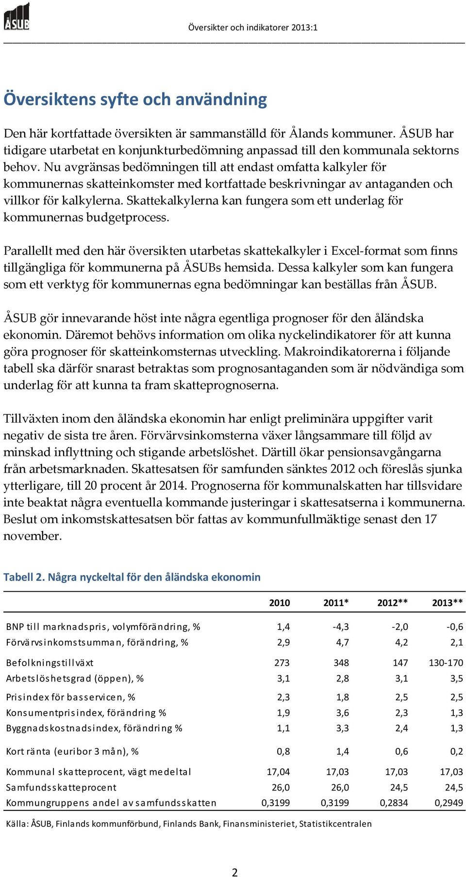 Skattekalkylerna kan fungera som ett underlag för kommunernas budgetprocess.