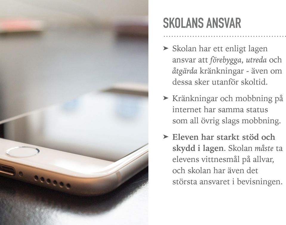 Kränkningar och mobbning på internet har samma status som all övrig slags mobbning.