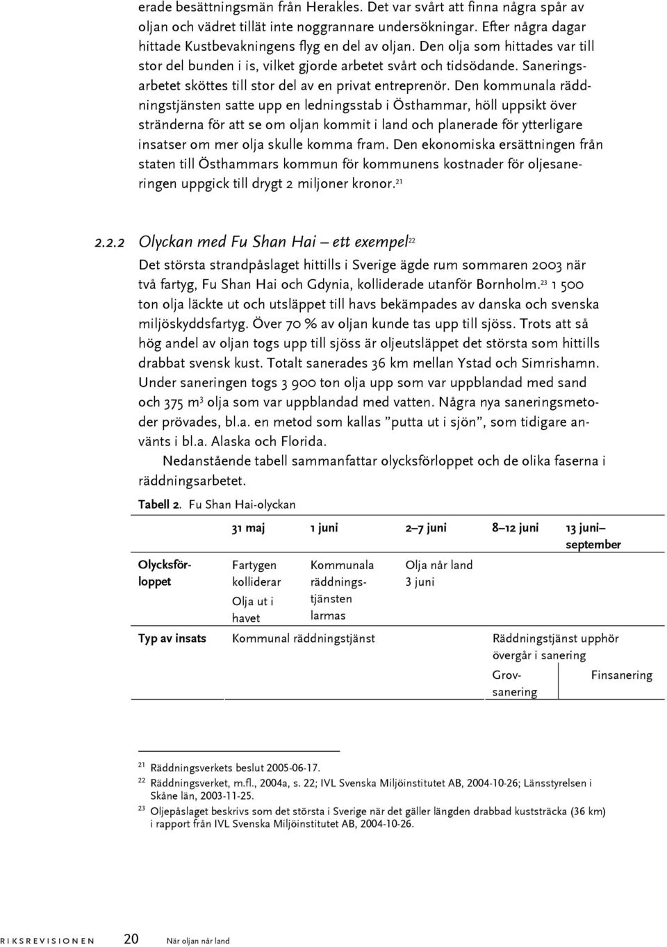 Den kommunala räddningstjänsten satte upp en ledningsstab i Östhammar, höll uppsikt över stränderna för att se om oljan kommit i land och planerade för ytterligare insatser om mer olja skulle komma