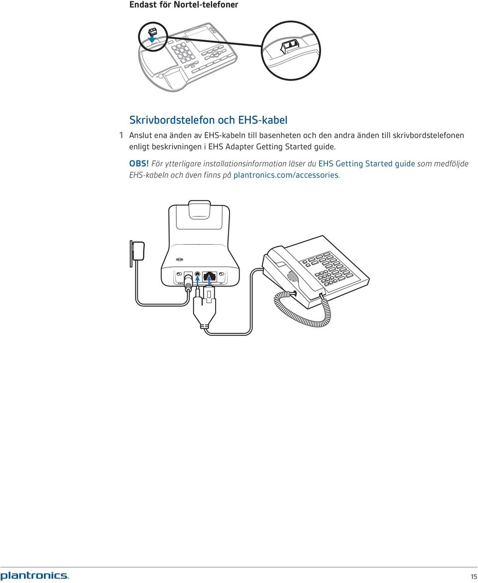 beskrivningen i EHS Adapter Getting Started guide. OBS!