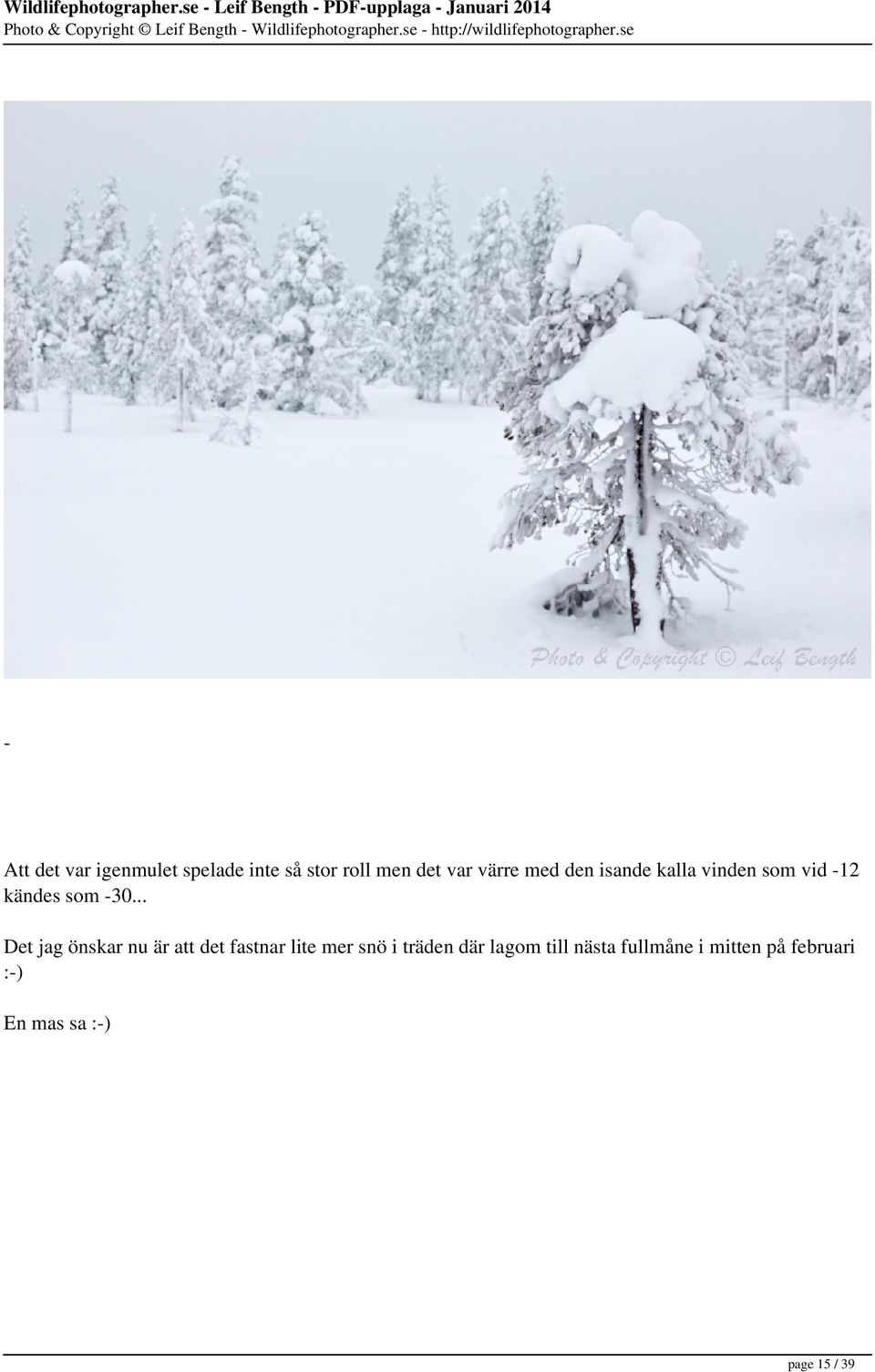 .. Det jag önskar nu är att det fastnar lite mer snö i träden