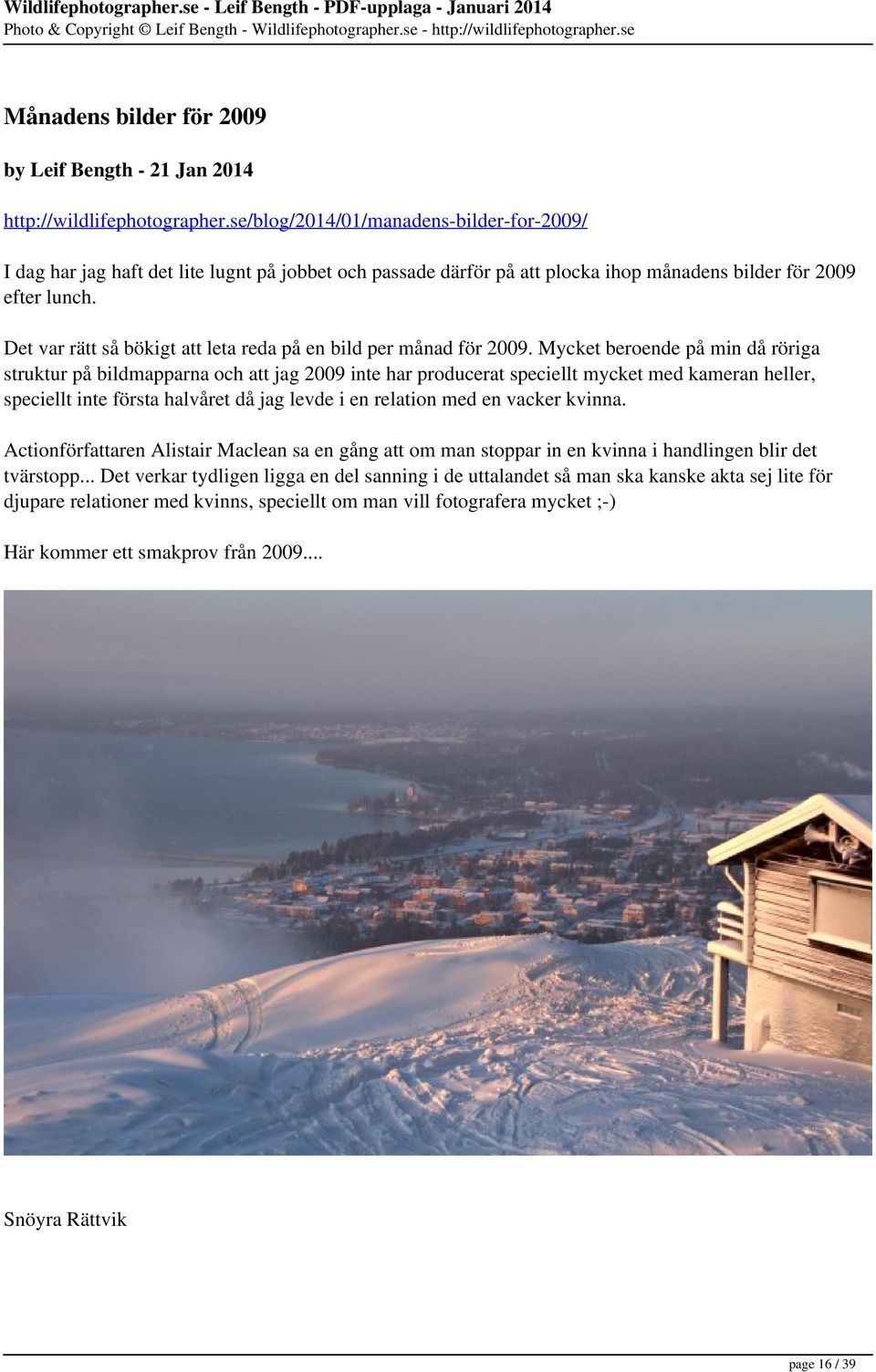 Det var rätt så bökigt att leta reda på en bild per månad för 2009.