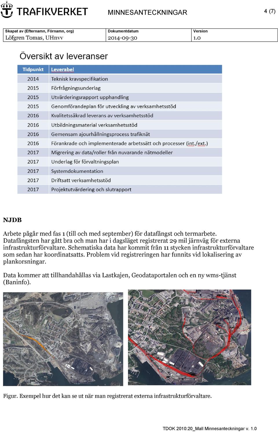 Schematiska data har kommit från 11 stycken infrastrukturförvaltare som sedan har koordinatsatts.