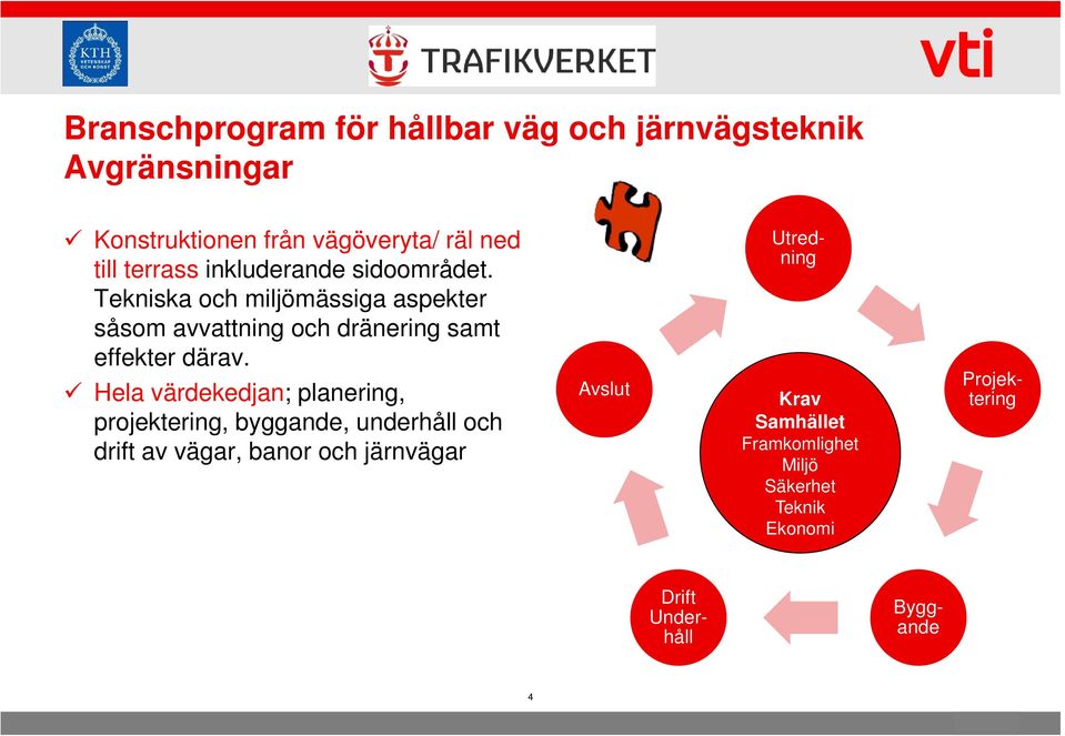 Tekniska och miljömässiga aspekter såsom avvattning och dränering samt effekter därav.