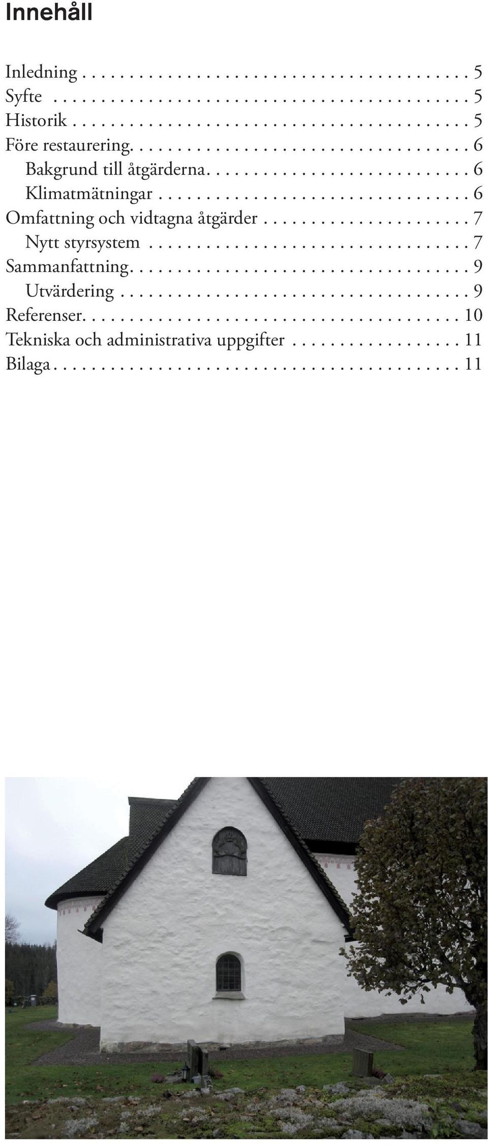 ...6 Omfattning och vidtagna åtgärder....7 Nytt styrsystem...7 Sammanfattning.