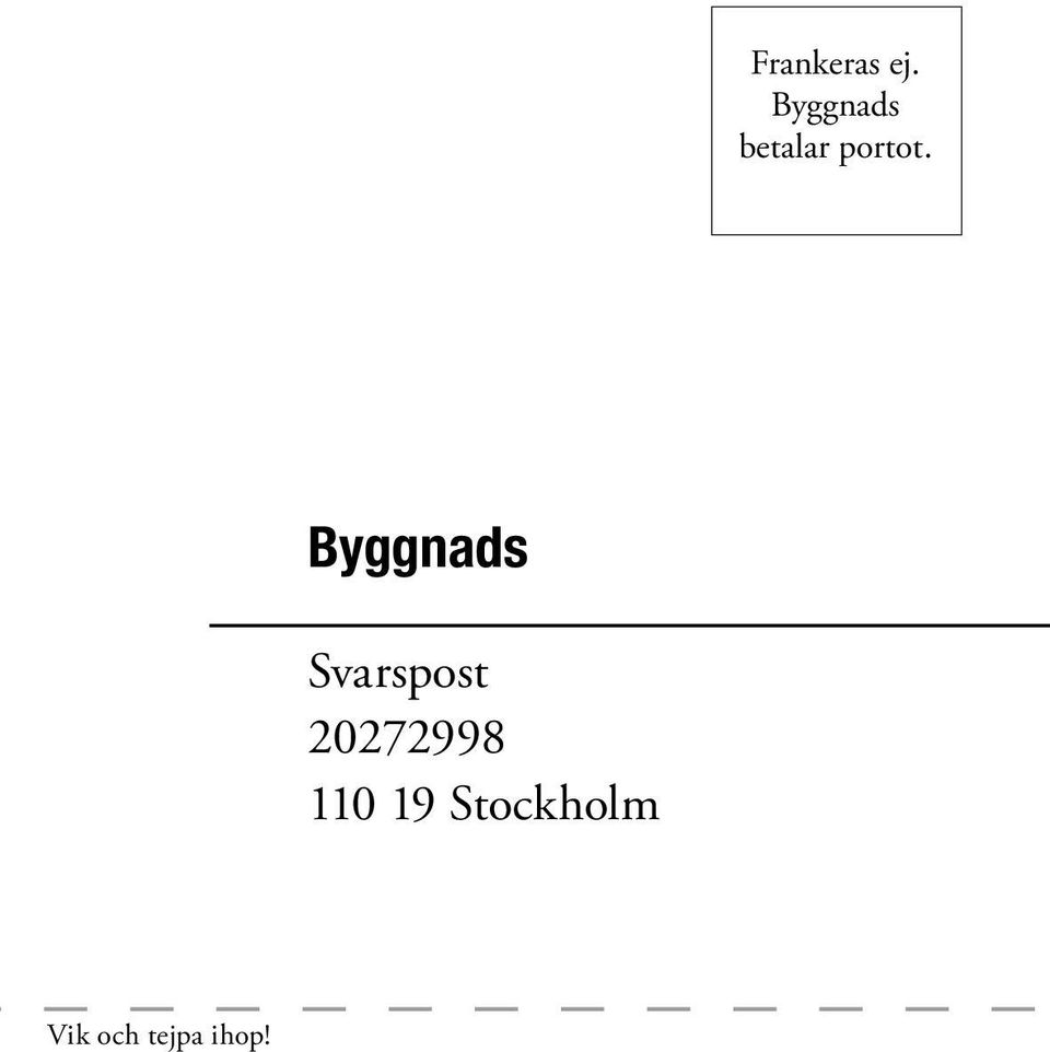 Byggnads Svarspost