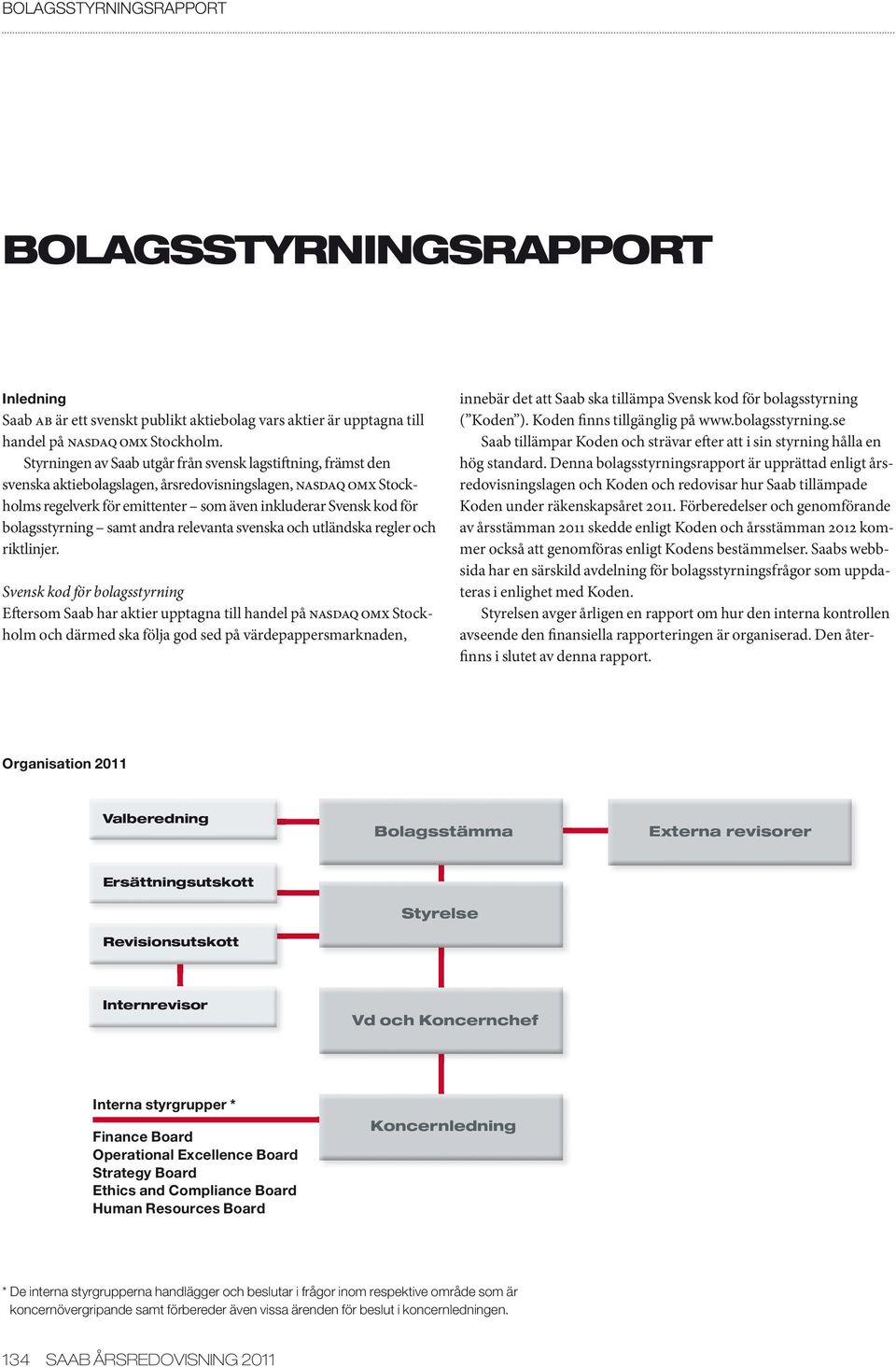 bolagsstyrning samt andra relevanta svenska och utländska regler och riktlinjer.