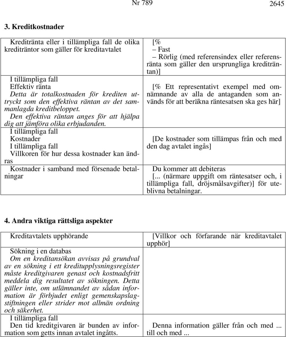 sammanlagda kreditbeloppet. Den effektiva räntan anges för att hjälpa dig att jämföra olika erbjudanden.