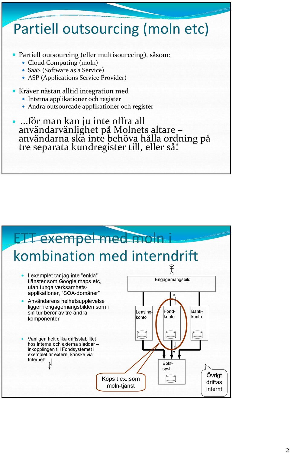 ..för man kan ju inte offra all användarvänlighet på Molnets altare användarna ska inte behöva hålla ordning på tre separata kundregister till, eller så!