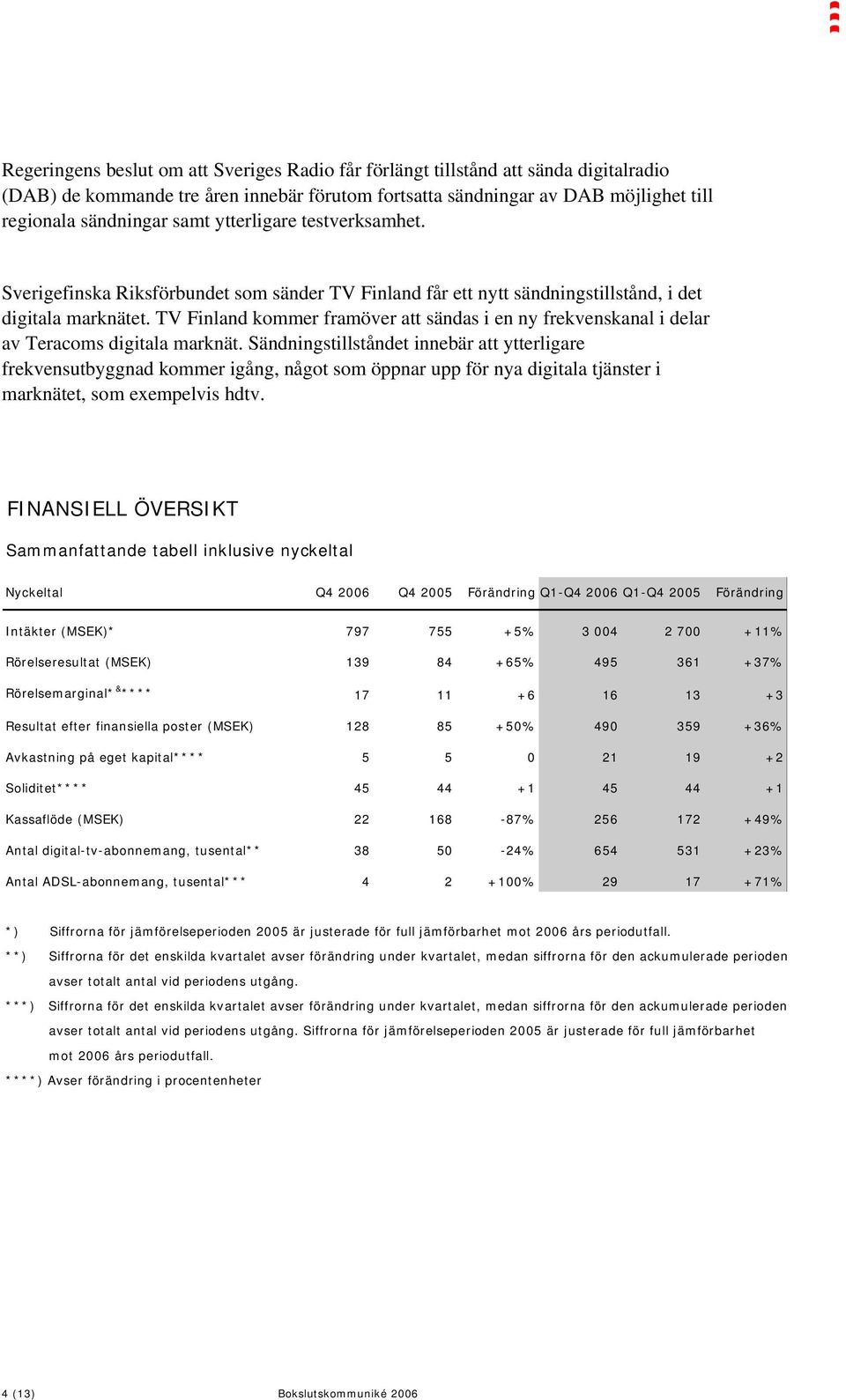 TV Finland kommer framöver att sändas i en ny frekvenskanal i delar av Teracoms digitala marknät.