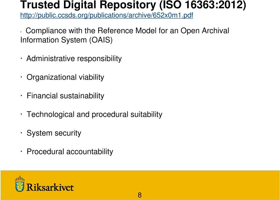 pdf Compliance with the Reference Model for an Open Archival Information System (OAIS)