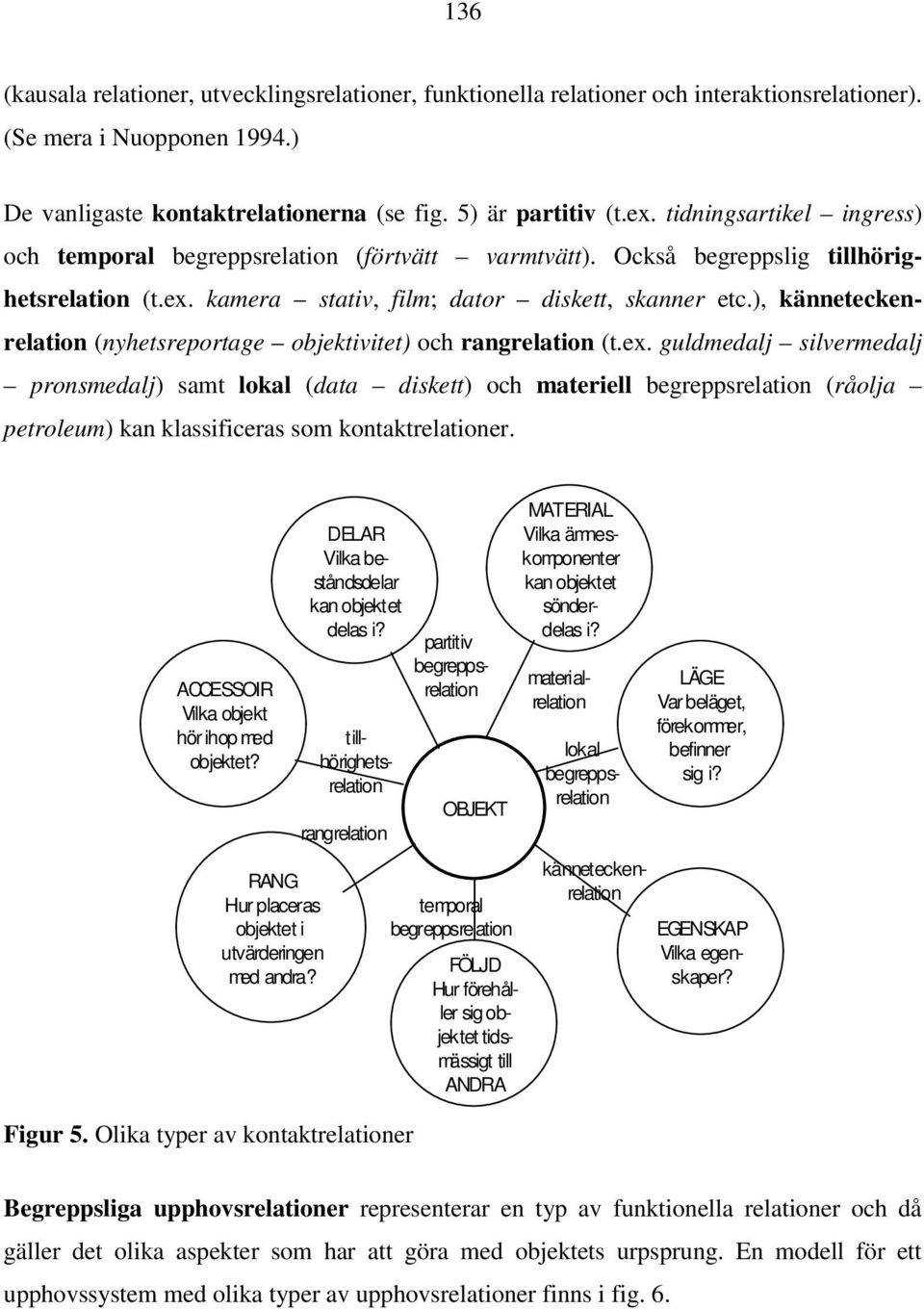 ), känneteckenrelation (nyhetsreportage objektivitet) och rangrelation (t.ex.