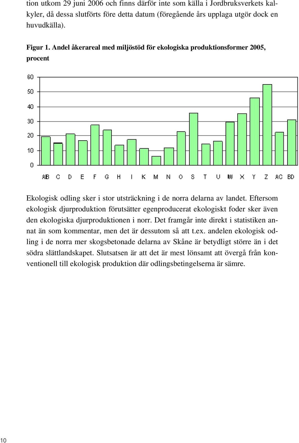 Eftersom ekologisk djurproduktion förutsätter egenproducerat ekologiskt foder sker även den ekologiska djurproduktionen i norr.